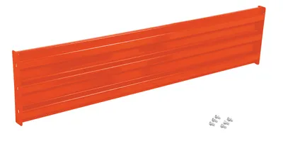 Vestil Steel 3 Ribbed Bolt On Style Guard Rail 65.875 In. Length Orange