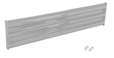 Vestil Steel 3 Ribbed Bolt On Style Guard Rail 65.875 In. Length Silver