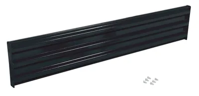 Vestil Steel 3 Ribbed Bolt On Style Guard Rail 77.875 In. Length Black