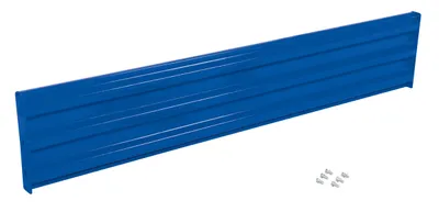 Vestil Steel 3 Ribbed Bolt On Style Guard Rail 77.875 In. Length Blue