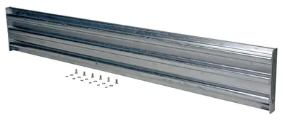 Vestil Galvanized Steel 3 Ribbed Bolt On Style Guard Rail 77.875 In. Length Gray