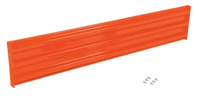 Vestil Steel 3 Ribbed Bolt On Style Guard Rail 77.875 In. Length Orange