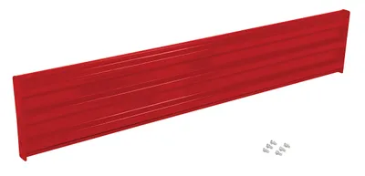 Vestil Steel 3 Ribbed Bolt On Style Guard Rail 77.875 In. Length Red