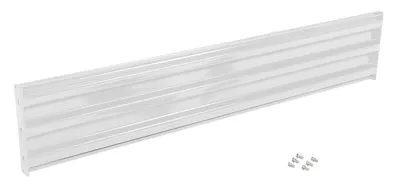 Vestil Steel 3 Ribbed Bolt On Style Guard Rail 77.875 In. Length White