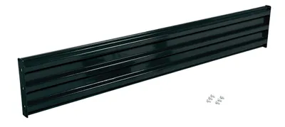 Vestil Steel 3 Ribbed Bolt On Style Guard Rail 89.875 In. Length Black