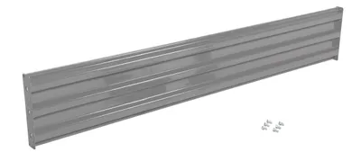 Vestil Steel 3 Ribbed Bolt On Style Guard Rail 89.875 In. Length Gray Semi Gloss