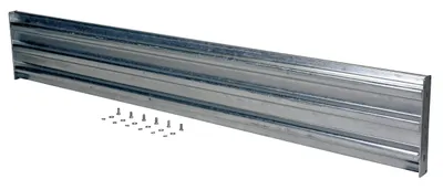 Vestil Galvanized Steel 3 Ribbed Bolt On Style Guard Rail 89.875 In. Length Gray