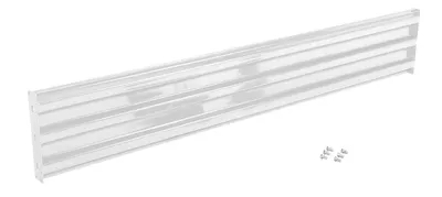 Vestil Steel 3 Ribbed Bolt On Style Guard Rail 89.875 In. Length White