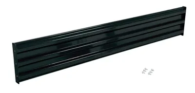 Vestil Steel 3 Ribbed Bolt On Style Guard Rail 101.875 In. Length Black