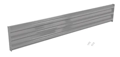 Vestil Steel 3 Ribbed Bolt On Style Guard Rail 101.875 In. Length Gray Semi Gloss