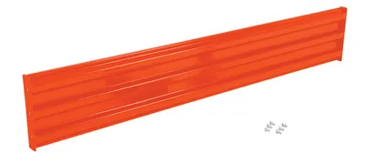 Vestil Steel 3 Ribbed Bolt On Style Guard Rail 101.875 In. Length Orange