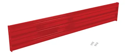 Vestil Steel 3 Ribbed Bolt On Style Guard Rail 101.875 In. Length Red