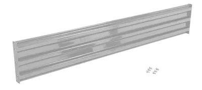 Vestil Steel 3 Ribbed Bolt On Style Guard Rail 101.875 In. Length Silver