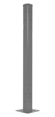 Vestil Steel Rigid Tube Post Bolt On Style 60 In. For 3 Ribbed Bolt On Style Guard Rails Gray Semi Gloss