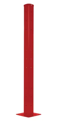 Vestil Steel Rigid Tube Post Bolt On Style 60 In. For 3 Ribbed Bolt On Style Guard Rails Red