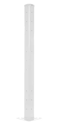 Vestil Steel Rigid Tube Post Bolt On Style 60 In. For 3 Ribbed Bolt On Style Guard Rails White