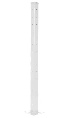 Vestil Steel Rigid Tube Post Bolt On Style 72 In. For 3 Ribbed Bolt On Style Guard Rails White