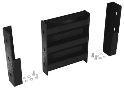 Vestil Steel 3 Ribbed Drop In Style Guard Rail 12 In. Length Black