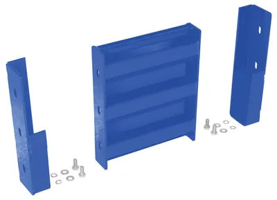 Vestil Steel 3 Ribbed Drop In Style Guard Rail 12 In. Length Blue