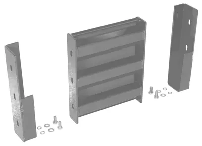 Vestil Steel 3 Ribbed Drop In Style Guard Rail 12 In. Length Gray Semi Gloss