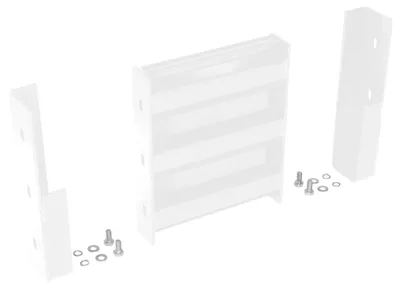 Vestil Steel 3 Ribbed Drop In Style Guard Rail 12 In. Length White