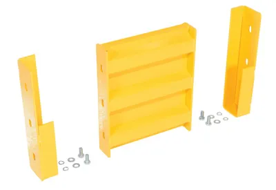 Vestil Steel 3 Ribbed Drop In Style Guard Rail 12 In. Length Yellow