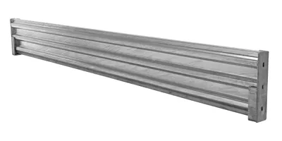 Vestil Galvanized Steel 3 Ribbed Drop In Style Guard Rail 113.875 In. Length Gray