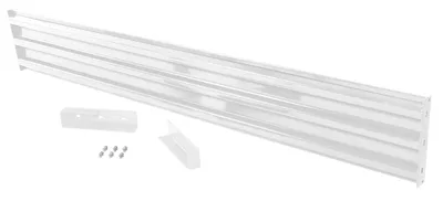 Vestil Steel 3 Ribbed Drop In Style Guard Rail 113.875 In. Length White