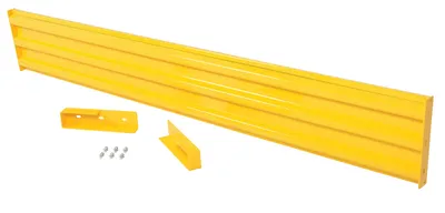 Vestil Steel 3 Ribbed Drop In Style Guard Rail 113.875 In. Length Yellow
