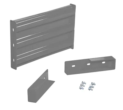 Vestil Steel 3 Ribbed Drop In Style Guard Rail 24 In. Length Gray Semi Gloss