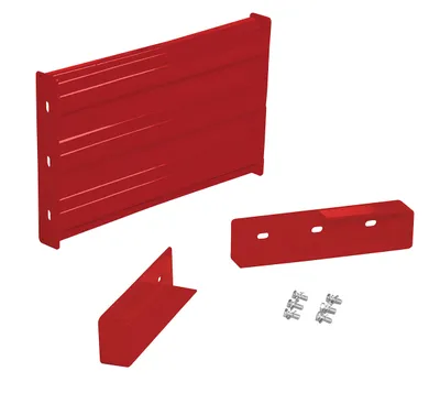 Vestil Steel 3 Ribbed Drop In Style Guard Rail 24 In. Length Red