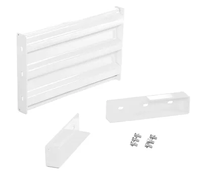 Vestil Steel 3 Ribbed Drop In Style Guard Rail 24 In. Length White