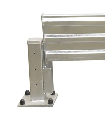 Vestil GR-F3R-DI-3-HDG structural guard rails (drop-in and bolt-on style) shown from an alternate angle