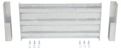 Vestil Galvanized Steel 3 Ribbed Drop In Style Guard Rail 29.875 In Length Gray