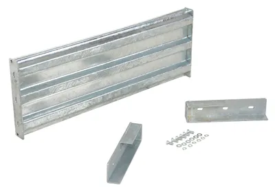 Vestil Galvanized Steel 3 Ribbed Drop In Style Guard Rail 41.875 In. Length Gray
