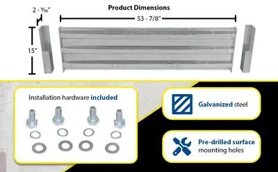 Vestil GR-F3R-DI-5-HDG structural guard rails (drop-in and bolt-on style) feature highlights