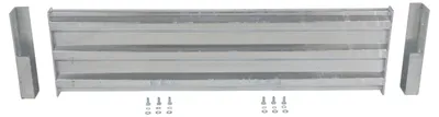 Vestil Galvanized Steel 3 Ribbed Drop In Style Guard Rail 53.875 In. Length Gray
