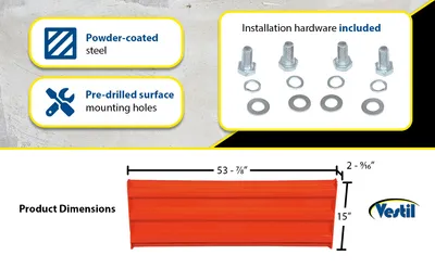 Vestil GR-F3R-DI-5-OR structural guard rails (drop-in and bolt-on style) feature highlights