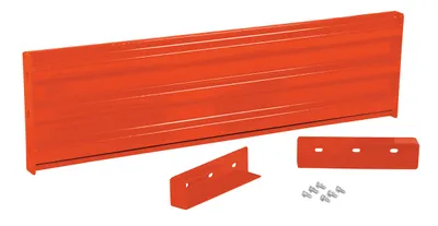 Vestil Steel 3 Ribbed Drop In Style Guard Rail 53.875 In. Length Orange