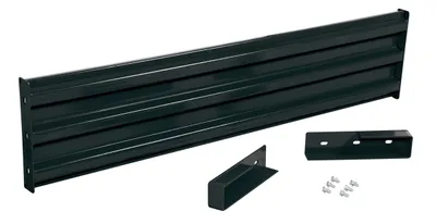 Vestil Steel 3 Ribbed Drop In Style Guard Rail 65.875 In. Length Black