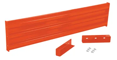 Vestil Steel 3 Ribbed Drop In Style Guard Rail 65.875 In. Length Orange