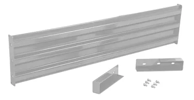 Vestil Steel 3 Ribbed Drop In Style Guard Rail 65.875 In. Length Silver