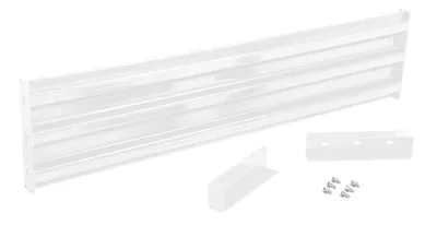 Vestil Steel 3 Ribbed Drop In Style Guard Rail 65.875 In. Length White