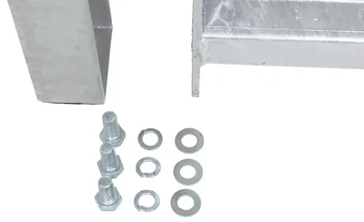 Vestil GR-F3R-DI-7-HDG structural guard rails (drop-in and bolt-on style) shown from an alternate angle