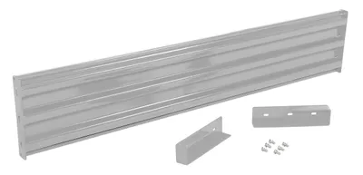 Vestil Steel 3 Ribbed Drop In Style Guard Rail 77.875 In. Length Silver