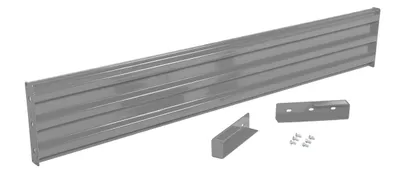 Vestil Steel 3 Ribbed Drop In Style Guard Rail 89.875 In. Length Gray Semi Gloss