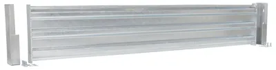 Vestil Galvanized Steel 3 Ribbed Drop In Style Guard Rail 89.875 In. Length Gray