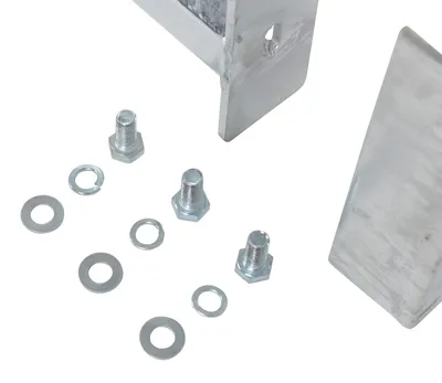 Vestil GR-F3R-DI-9-HDG structural guard rails (drop-in and bolt-on style) shown from an alternate angle
