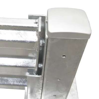 Vestil GR-F3R-DI-9-HDG structural guard rails (drop-in and bolt-on style) shown from an alternate angle