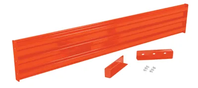 Vestil Steel 3 Ribbed Drop In Style Guard Rail 101.875 In. Length Orange
